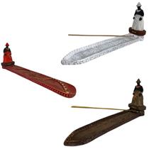 Incensário Régua Orixá Xangô em Resina 24 cm-Escolha a Cor