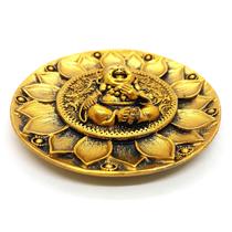 Incensário Vareta Baby Buda Mantra Dourado Resina Proteção Incensário Vareta Baby Buda Mantra Dourado Resina Proteção