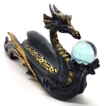 Incensário Vareta Dragão Celestial com Bola de Cristal 31cm