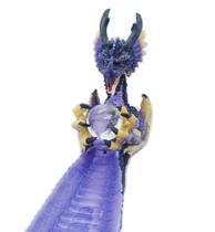 Incensário Vareta Dragão Mágico Bola de Cristal 33cm Roxo