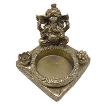 Incensário Vareta Ganesha Com Porta Velas Cobre