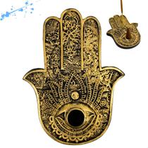 Incensário Vareta Mão de Maria Hamsá Porta Incenso Vareta e Cone Fengshui Incensário Vareta Mão de Maria Hamsá Porta Incenso Vareta e Cone Fengshui