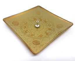 Incensário Vareta Zodíaco Astral Gold Dourado Vidro 11CM Incensário Vareta Zodíaco Astral Gold Dourado Vidro 11CM