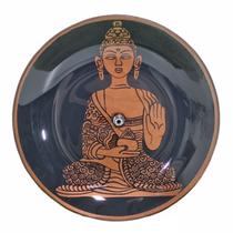 Incensário Vidro Redondo Buda Hindu Zen Orando Com 7 Varetas Incensário Vidro Redondo Buda Hindu Zen Orando Com 7 Varetas