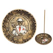 Incensário Zé Pilintra prato resina candomblé umbanda quimbanda 12 cm
