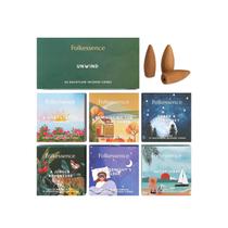 Incense Cones Folkulture Backflow Waterfall, conjunto de 6 fragrâncias