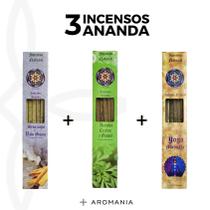 Incenso Artesanal Ananda 100% Natural Aromaterapia - Kit 03 Unidades