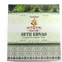 Incenso Cone Cascata Backflow Fragrância Sete Ervas Goloka