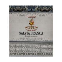 Incenso Cone Cascata com Fragrância de Sálvia Branca