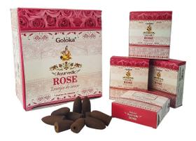 Incenso cone cascata Goloka Rose Back Flow