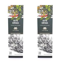 Incenso de 7 Ervas Nirvana Natural Varetas Linha Tradicional Aromas Kit 2 Und