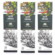 Incenso de 7 Ervas Nirvana Natural Varetas Linha Tradicional Aromas Kit 3 Und Incenso de 7 Ervas Nirvana Natural Varetas Linha Tradicional Aromas Kit 3 Und