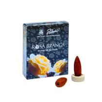 Incenso de Cone Rosa Branca - Padmini - 10 Cones com Mini Incensário Incenso de Cone Rosa Branca - Padmini - 10 Cones com Mini Incensário