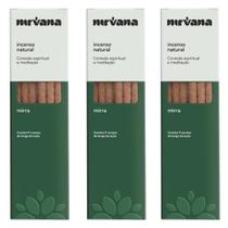 Incenso de Mirra Nirvana Natural Varetas Limpeza Tradicional Aromas Lar Defumador Caseiro Kit 3 Und Incenso de Mirra Nirvana Natural Varetas Limpeza Tradicional Aromas Lar Defumador Caseiro Kit 3 Und