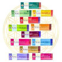 Incenso Indiano Dhoop Tibetano Golden Nag - KIT 12 Aromas