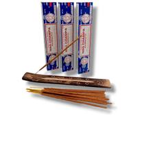 Incenso Indiano Nag Champa Satya Sai Baba 3cxd15gr incensario regua