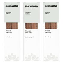 Incenso Limpeza Espiritual Nirvana Natural Varetas Proteção Defumador Caseiro Lar Casa Kit 3 Und