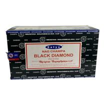 Incenso Massala Black Diamond Satya - 12x12 Varetas - Lua Mística - 100% Original - Loja Oficial
