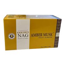 Incenso Massala Golden Nag Ambar Almiscar Amber Musk Cxc12