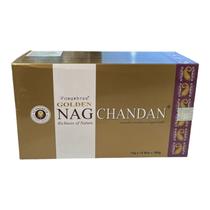 Incenso Massala Golden Nag Vareta Goloka Chandan Cx com 12
