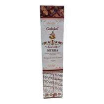 Incenso Massala Myrra Mirra Indiano Goloka Varetas Caixa 15g
