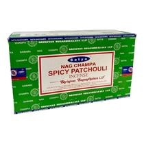 Incenso Massala Spicy Patchouli - 12 Caixas, 144 Varetas - Lua Mística - 100% Original - Loja Oficial