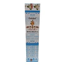 Incenso Massala Vareta Goloka Rosa Branca Unidade Incenso Massala Vareta Goloka Rosa Branca Unidade