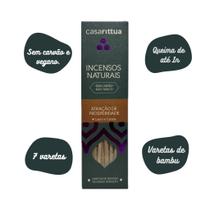 Incenso Natural Casa Rittua Atração de Prosperidade Louro e Canela