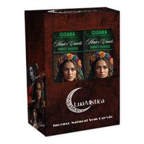 Incenso Natural Cigana Lua 0% Carvão Box 12 Cxs C 10 Var Incenso Natural Cigana Lua 0% Carvão Box 12 Cxs C 10 Var