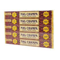 Incenso Tulasi Massala Nag Champa 25 caixas de 7 varetas Incenso Tulasi Massala Nag Champa 25 caixas de 7 varetas