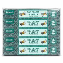 Incensos Tulasi Masala 25 Caixas C 7 Varetas Aroma:Nag Champa e Vanilla