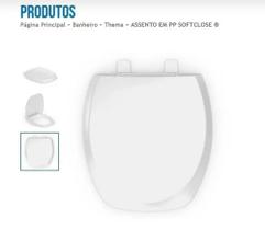 Incepa Assento Vaso Thema Soft Close Branco Incepa Assento Vaso Thema Soft Close Branco