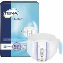 Incontinência adulta unissex Breve TENA Stretch Ultra Tab Fechamento Médio Descartável De absorção pesada Branco 36 Sacos por Essity