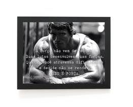 Incrivel quadro motivacional treinos academia arnold com frase