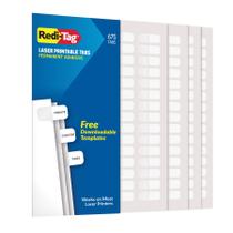 Index Tabs Adesivo permanente a laser Redi-Tag branco 675 abas