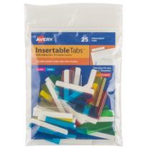Index Tabs, autoadesivo inserível Avery, 1,5 cm, pacote com 25