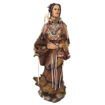 Índia Xamã Norte Americana 89cm - Estátua de Luxo Premium Índia Xamã Norte Americana 89cm - Estátua de Luxo Premium