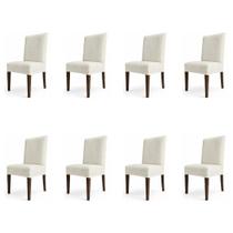 Indiana - Kit 8 Capas de Cadeira Linha Big Gold Anti Gato - Creme