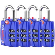 Indicador de alerta aberto TSA Bagage Combination Lock Forge Blue 4Pk