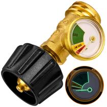 Indicador de nível para botijão de gás propano com detector de vazamento e mostrador luminoso