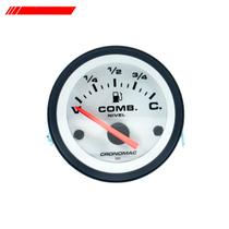 Indicador nível combustível 52mm 097 street branco 305097sb cronomac Indicador nível combustível 52mm 097 street branco 305097sb cronomac
