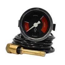 Indicador Temperatura Agua Mecanico 52Mm 3,6Mt 5/8X18 MIchi gan 55A 55C 75 Sem Iluminacao Mostrador Preto Aro Externo Zincado Branco