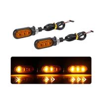 Indicadores De Sinal De Direção LED Para Motocicleta, Luzes De Pisca Âmbar 12V NLpearl, Conjunto De