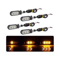 Indicadores De Sinal De Direção LED Para Motocicleta, Luzes De Pisca Âmbar 12V NLpearl, Conjunto De