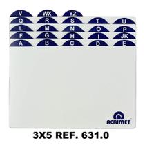 Índice Para Fichário 3 X 5 Ref. 631.0 - Acrimet Índice Para Fichário 3 X 5 Ref. 631.0 - Acrimet