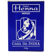 Índigo Henna Orgânica em Pó 100g Coloração Castanho e Preto (após o uso da Henna Ruivo) - Casa da Índia