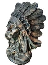 índio vintage xaman xamam na cor bronze envelhecido - vintage ( artesanal )
