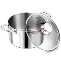 Indução de aço inoxidável Stockpot P&P CHEF de 5 litros Indução de aço inoxidável Stockpot P&P CHEF de 5 litros