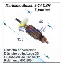 Induzido 11226 compativel Bosch- 11226/ 11228- GBH 2-24- Martelete - 220V Induzido 11226 compativel Bosch- 11226/ 11228- GBH 2-24- Martelete - 220V