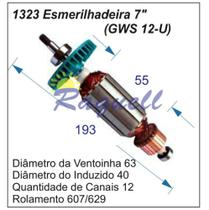 Induzido 1323 compativel Bosch Esmerilhadeira - GWS 12u - 220v